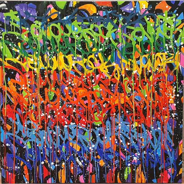 Reproduction of jonOne London is calling oil painting
