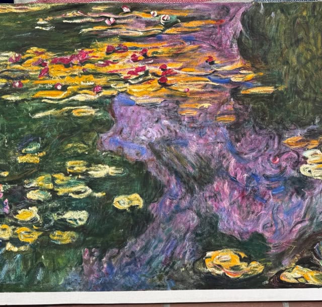 Reproduction of Monet's Water Lilies oil painting